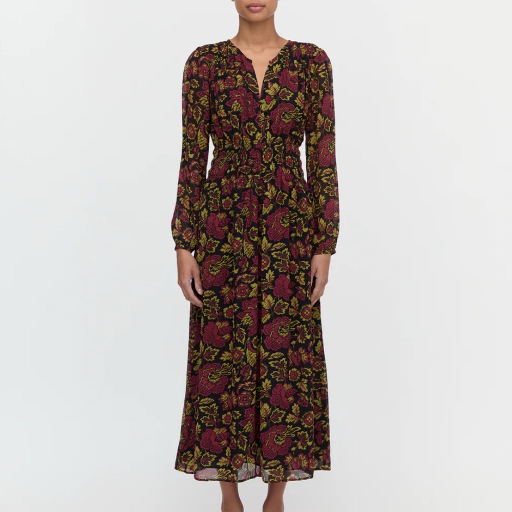 Hill House Rosely Dress, worn once - Long Sleeve Floral Maxi Dress